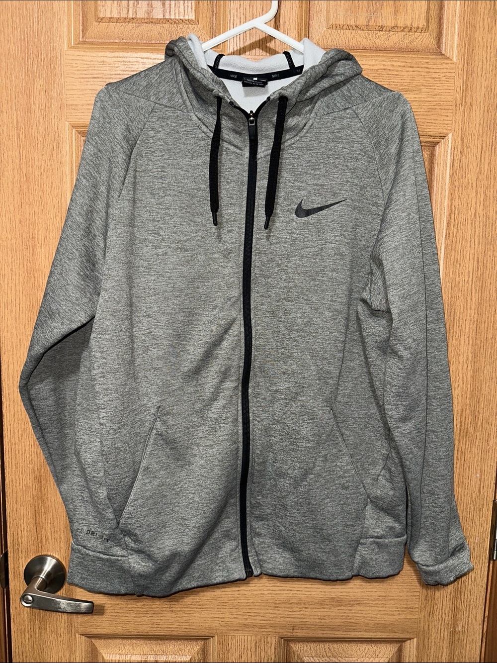 Nike Men’s Heather Gray Full-Zip Hooded Performance Jacket